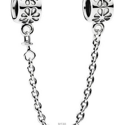 PANDORA 790385-07 Charm fleur en argent avec chaîne Safty