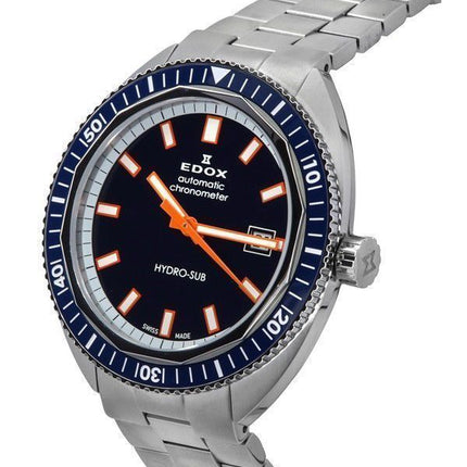 Montre pour homme Edox Hydro-Sub Chronomè'¨tre automatique édition limitée è'  cadran bleu 80128 3BUM BUIO 300M