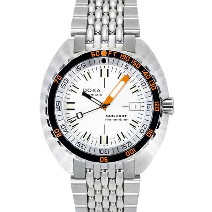 Doxa SUB 300 Searambler Stainless Steel Silver Dial Automatic Diver's 840.10.021.10 1200M Men's Watch