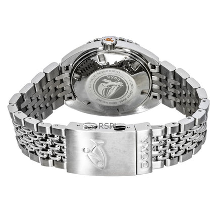 Montre de plongée automatique Doxa SUB 300T Sharkhunter en acier inoxydable, cadran noir, 840.10.101.10, 1 200 m, pour homme, avec bracelet supplémentaire
