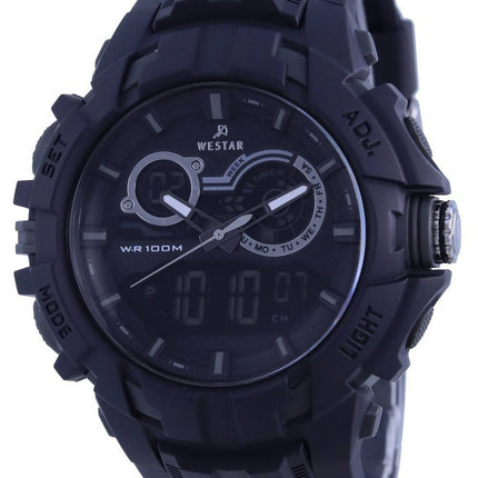 Montre pour homme Westar cadran noir bracelet en silicone quartz 85003 PTN 002 100M