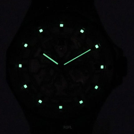Edox Delfin Mecano Cadran Squelette Vert Automatique Diver',s 85303357GNCAVVONB 200M Montre Homme