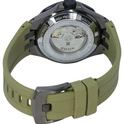 Edox Delfin Mecano Cadran Squelette Vert Automatique Diver',s 85303357GNCAVVONB 200M Montre Homme
