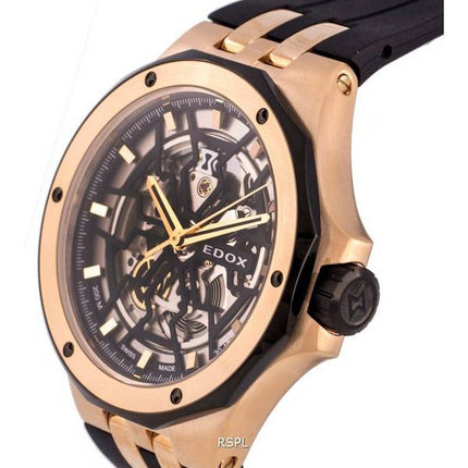 Edox Delfin Mecano Diver',s Skeleton Dial Automatique 85303357RNNRN 200M Montre Homme