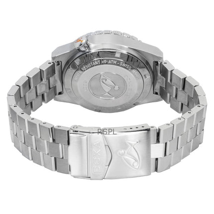 Montre de plongée automatique Doxa SUB 600T Searambler en acier inoxydable avec cadran blanc, 862.10.021.10, 600 m, pour homme