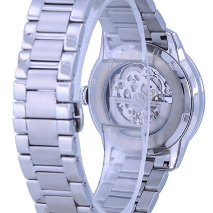 Montre homme Bulova Classic Skeleton, cadran noir, acier inoxydable, automatique, référence 96A208, remise à neuf