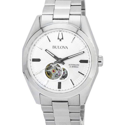 Bulova Surveyor Expansion Open Heart Argent Cadran Automatique 96A274 Montre Homme