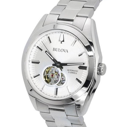 Bulova Surveyor Expansion Open Heart Argent Cadran Automatique 96A274 Montre Homme