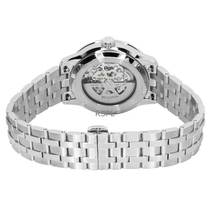 Montre homme Bulova Sutton en acier inoxydable vert squelette automatique 96A329