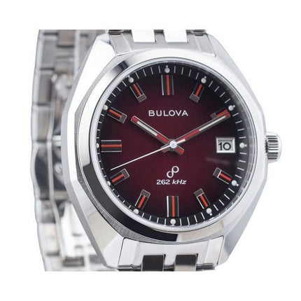 Montre pour homme Bulova Classic Precisionist Jet Star en acier inoxydable avec cadran rouge et quartz 96B401