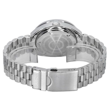 Montre de plongée automatique Bulova Oceanographer GMT en acier inoxydable avec cadran bleu 96B405 200M pour homme