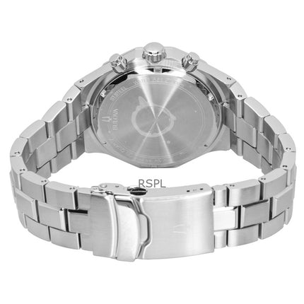 Montre homme Bulova Octagon Prestige Chronographe Acier inoxydable Cadran vert Quartz 96B409 100M