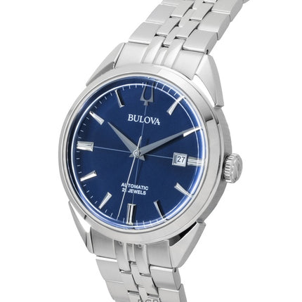 Montre homme Bulova Sutton 96B425, cadran bleu, automatique, en acier inoxydable