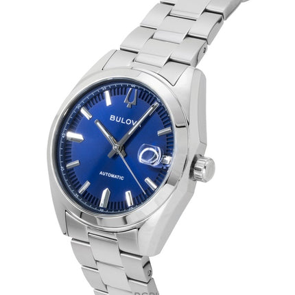 Montre homme Bulova Surveyor en acier inoxydable bleu automatique 96B436