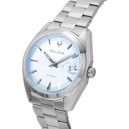 Montre homme Bulova Surveyor en acier inoxydable bleu clair automatique 96B469