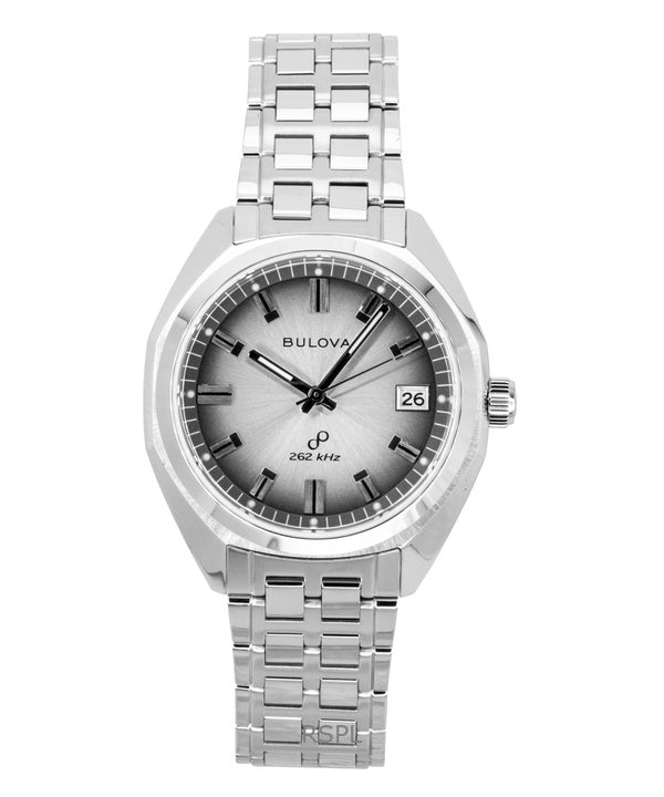 Montre homme Bulova Jet Star 96B472, cadran gris, acier inoxydable, quartz