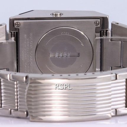 Montre homme Bulova Computron Archive Series en acier inoxydable, cadran bleu, mouvement à quartz 96C139, remise à neuf
