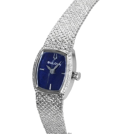 Montre femme Bulova Goddess of Time en acier inoxydable, cadran bleu, mouvement à quartz 96L343