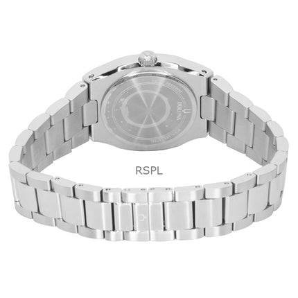 Montre femme Bulova Surveyor Diamond en acier inoxydable et nacre, cadran à quartz 96R245