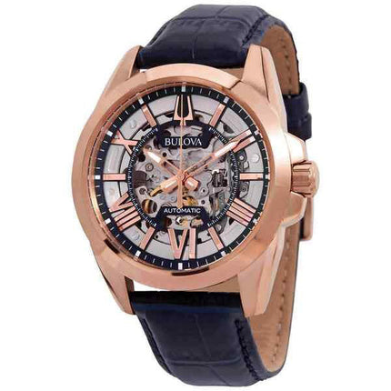 Montre homme Bulova Sutton Automatic Skeleton Dial 97A161 100M reconditionnée