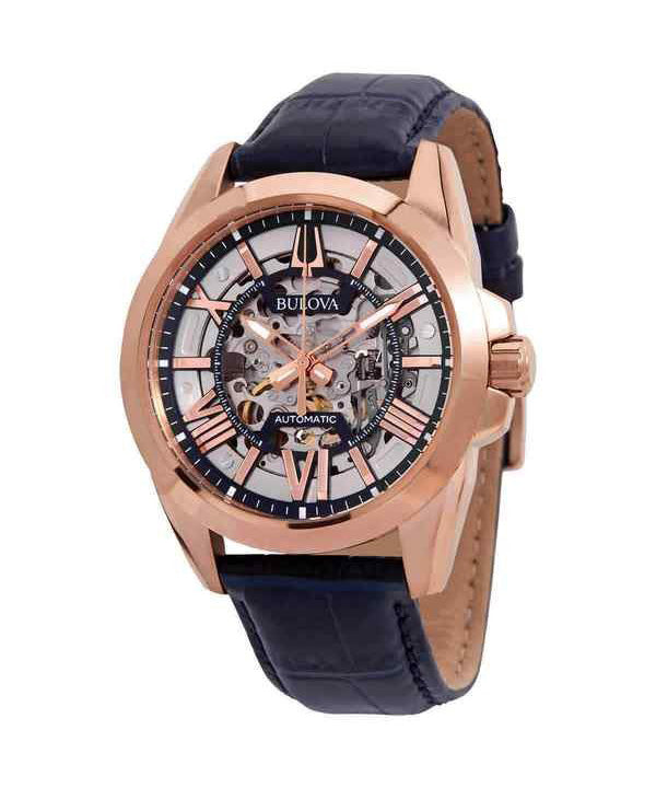 Montre homme Bulova Sutton Automatic Skeleton Dial 97A161 100M reconditionnée