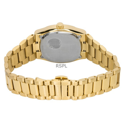 Montre Bulova Super Seville pour homme, acier inoxydable doré, cadran blanc, quartz, 97B223