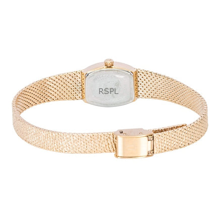 Montre femme Bulova Goddess Of Time en acier inoxydable doré rose, cadran marron, mouvement à quartz 97L185