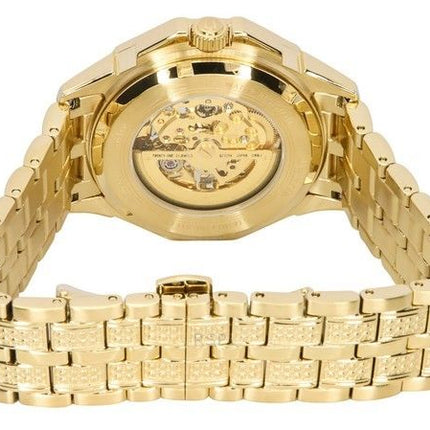 Montre Bulova Octava Crystal Accents en acier inoxydable avec cadran doré et automatique 98A292 pour homme