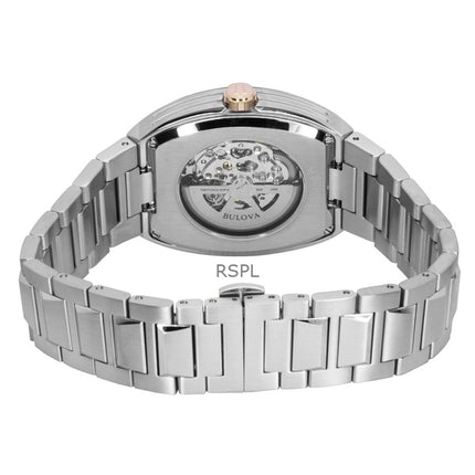 Montre Bulova Maquina pour homme, cadran bleu, acier inoxydable, automatique, 98A319