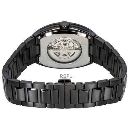 Montre homme Bulova Maquina 98A320 en acier inoxydable multicolore à cadran semi-squelette et mouvement automatique