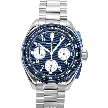 Montre homme Bulova Lunar Pilot Timascus Chronograph Édition Limitée 150e Anniversaire Cadran Bleu Quartz 98A329