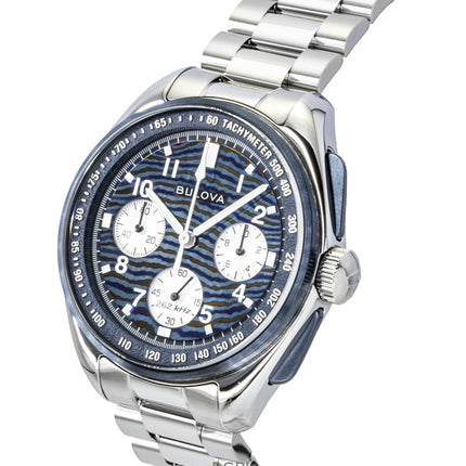 Montre homme Bulova Lunar Pilot Timascus Chronograph Édition Limitée 150e Anniversaire Cadran Bleu Quartz 98A329