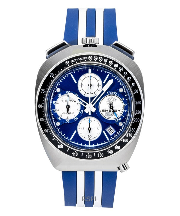 Montre homme Bulova Shelby Racer Chronograph Édition Limitée 150e Anniversaire Cadran Bleu Quartz 98B452
