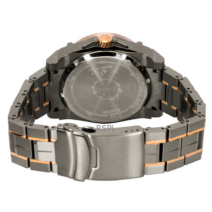 Montre homme Bulova Precisionist Diamond, cadran noir, boîtier en acier inoxydable, mouvement à quartz, étanche à 300 m (référence 98D149).