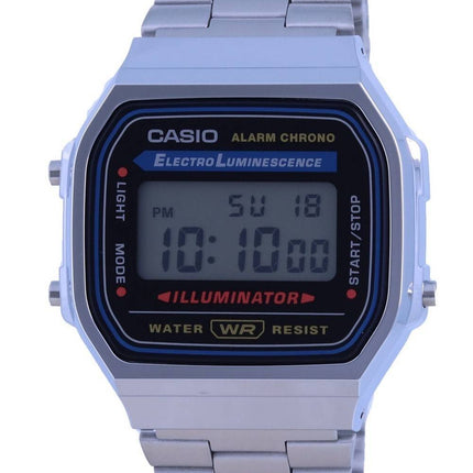 Casio Vintage Acier Inoxydable Résine Numérique A-168WA-1W A168WA-1 Montre Unisexe
