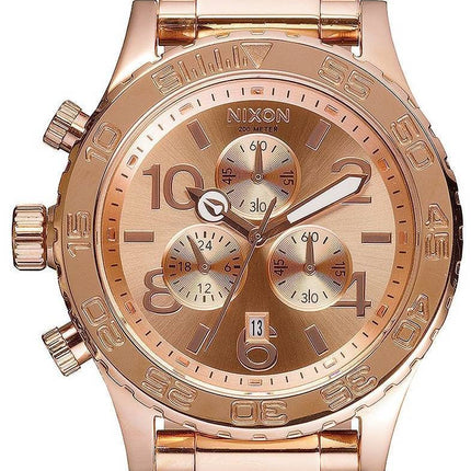 Nixon chronographe à Quartz Rose plaqué or 200M A037-897-00 montre homme
