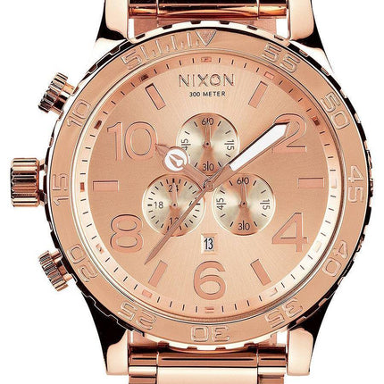 Chronographe à Quartz Nixon tous Or Rose 300M A083-897-00 montre homme