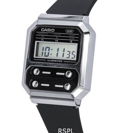 Casio Vintage Cadran Noir Numérique Quartz A100WEF-1A A100WEF-1 Montre Unisexe