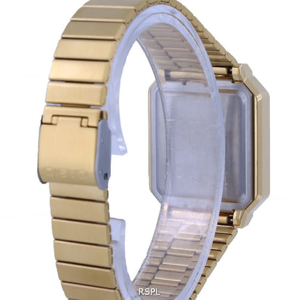 Montre pour femme Casio Youth Vintage en acier inoxydable numérique A100WEG-9A A100WEG-9