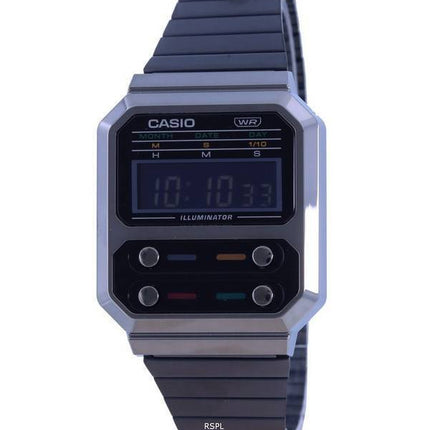 Casio Vintage Youth Digital Acier Inoxydable A100WEGG-1A A100WEGG-1 Montre Unisexe