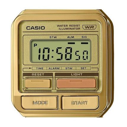 Casio Vintage Digital Gold Plaqué Ion Acier inoxydable Quartz A120WEG-9A Montre unisexe