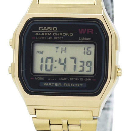 Montre Casio Digital alarme Chrono acier inoxydable A159WGEA-1DF A159WGEA-1 féminin
