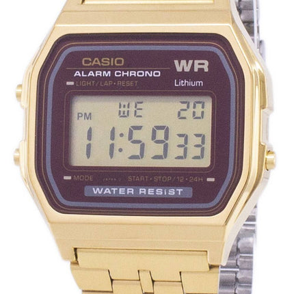 Montre Casio Gold Tone chronographe Digital A159WGEA-5 hommes