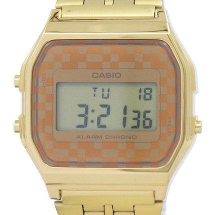 Montre Casio Vintage chronographe alarme numérique A159WGEA-9 a masculin