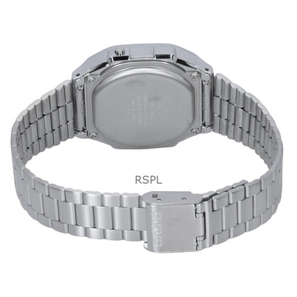 Casio Digital alarme Chrono acier inoxydable A168WA-1WDF A168WA-1W montre unisexe