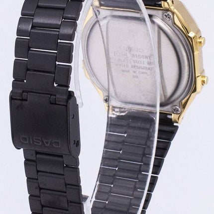 Montre unisexe Casio Vintage chronographe alarme numérique A168WEGB-1 b