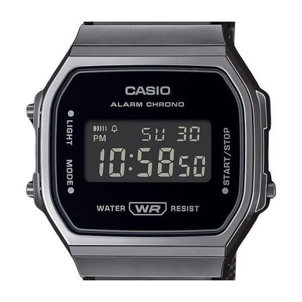 Casio Vintage Digital Bracelet en maille d&#39,acier inoxydable Quartz A168WEMB-1B Montre unisexe
