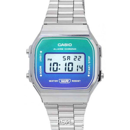 Casio Vintage Digital Acier Inoxydable Quartz A168WER-2A A168WER-2 Montre Unisexe