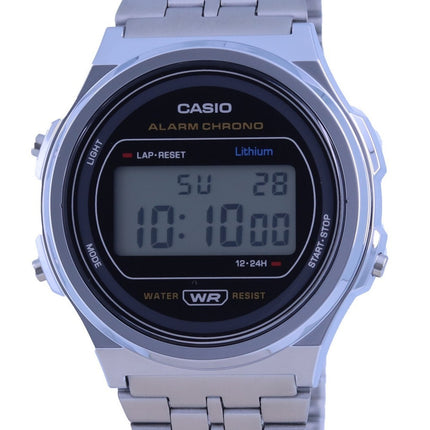 Casio A171 Vintage Acier Inoxydable Résine Numérique A171WE-1A A171WE-1 Montre Unisexe