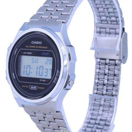 Casio A171 Vintage Acier Inoxydable Résine Numérique A171WE-1A A171WE-1 Montre Unisexe